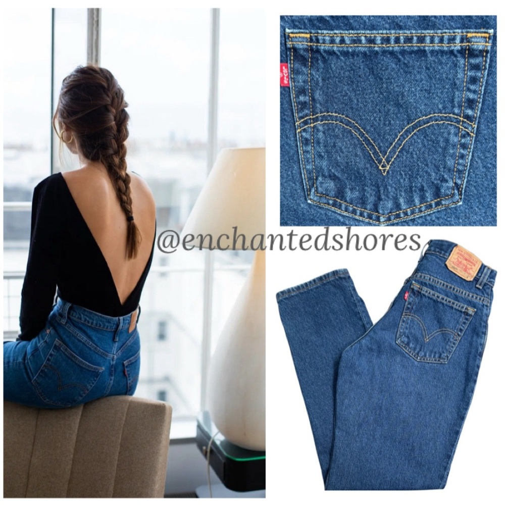 Vintage Levi’s Jeans 550 Red Tab Relaxed Fit Tapered Leg Mom USA Mexico Size 10